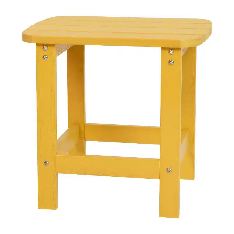 Merrick Lane Poly Resin Indoor/Outdoor All-Weather Adirondack Side Table