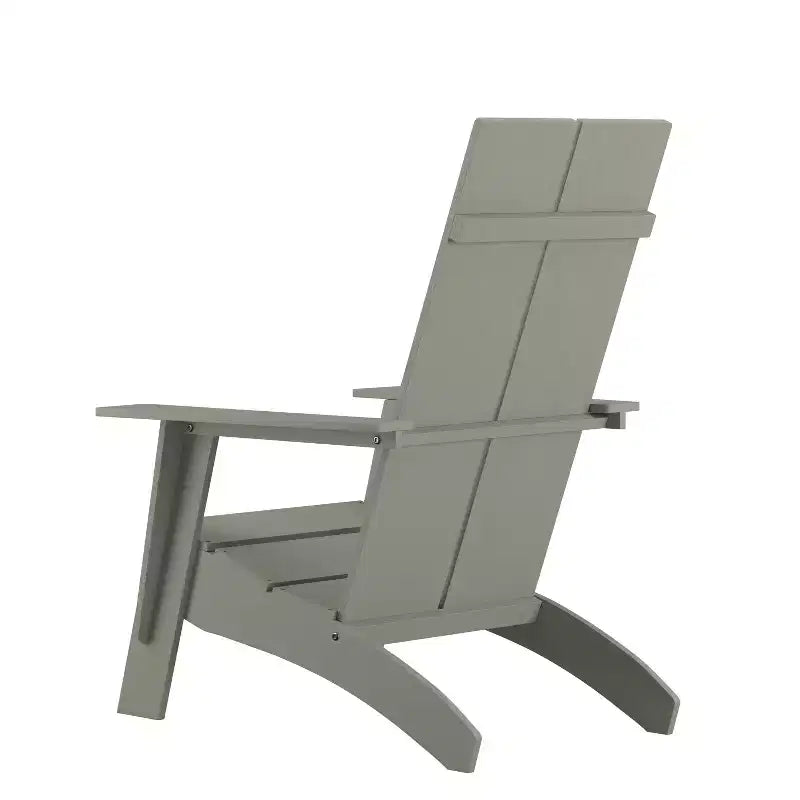 Flash Furniture Sawyer Modern All-Weather Poly Resin Wood Adirondack Chair