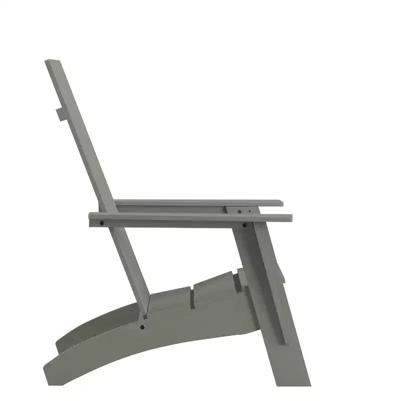Flash Furniture Sawyer Modern All-Weather Poly Resin Wood Adirondack Chair