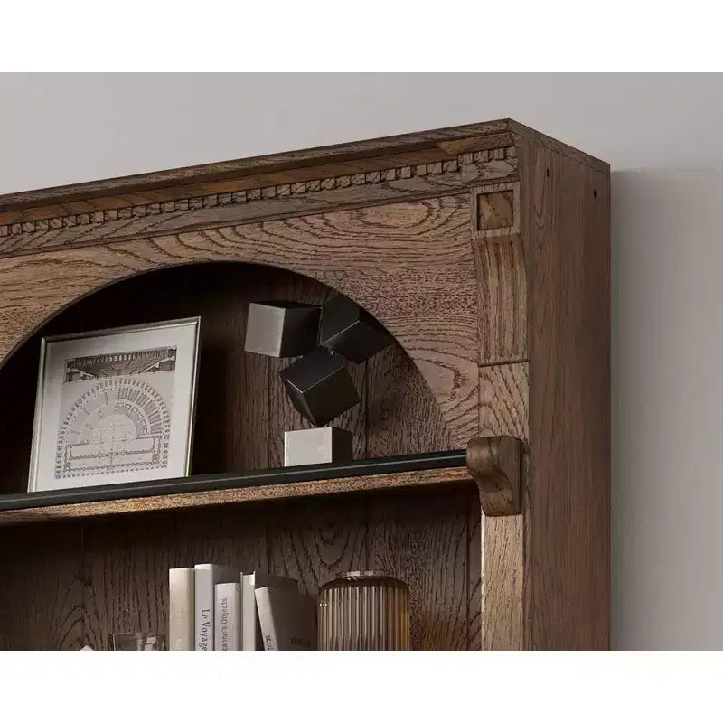 94 Traditional Tall Bookcase Wall, Stratton Collection Brown - Martin Furniture