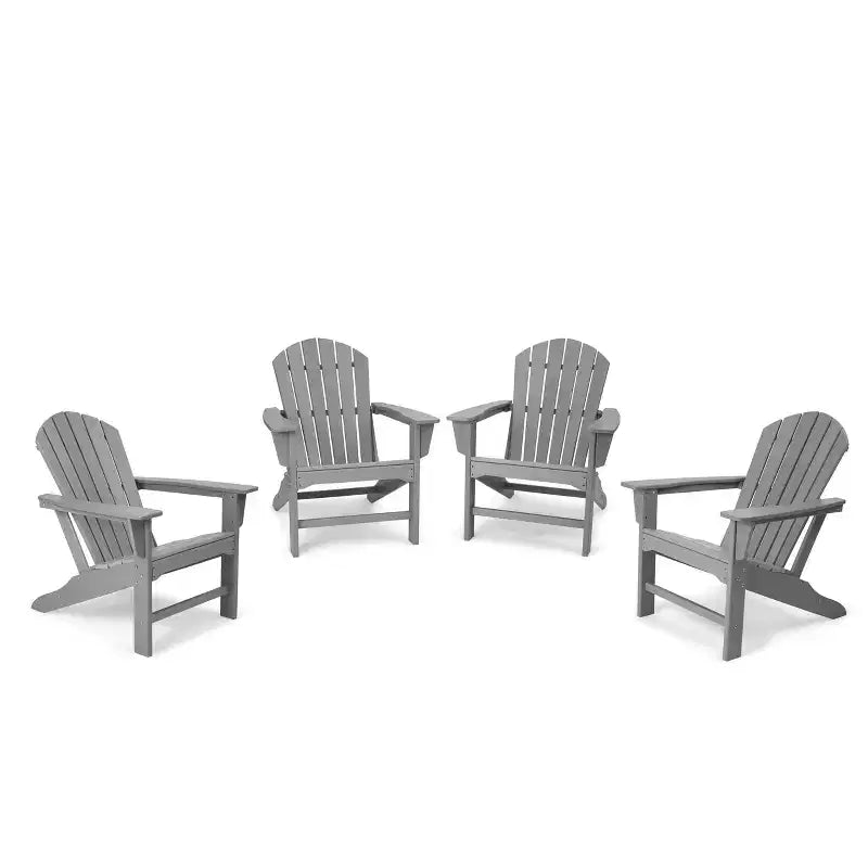 4pk Plastic Resin Adirondack Chairs - EDYO LIVING