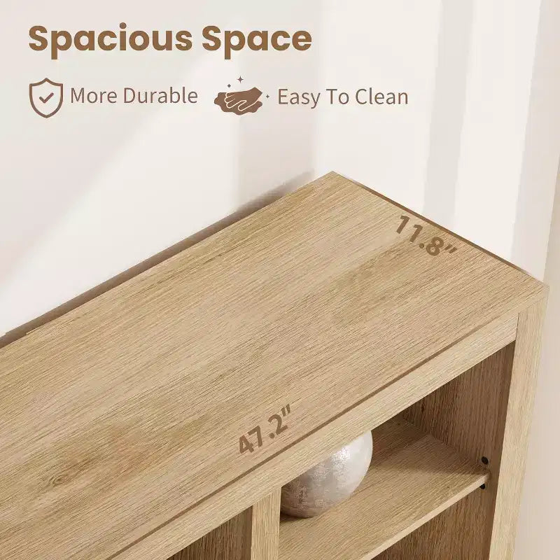72 Tall Bookcase with 4 Drawers, Farmhouse Freestanding Storage Bookshelf for Bedroom, Living Room, Home Office