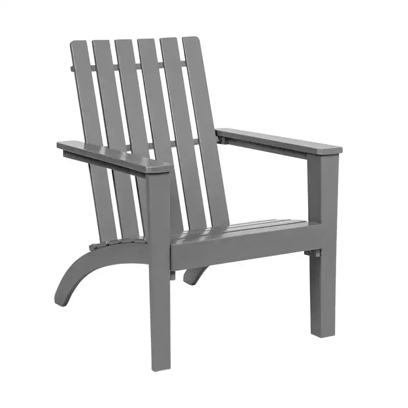 Costway Patio Adirondack Chair Acacia Wood Lounge Armrest Garden Deck White\Black\Gray