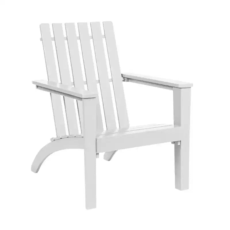 Costway Patio Adirondack Chair Acacia Wood Lounge Armrest Garden Deck White\Black\Gray