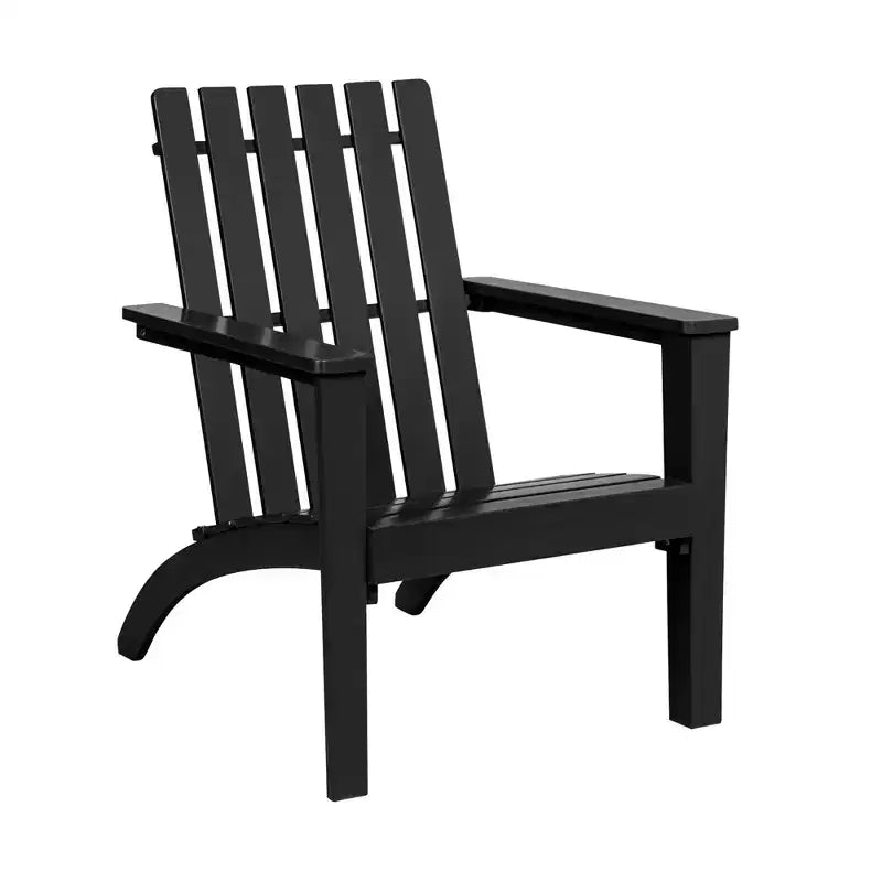 Costway Patio Adirondack Chair Acacia Wood Lounge Armrest Garden Deck White\Black\Gray