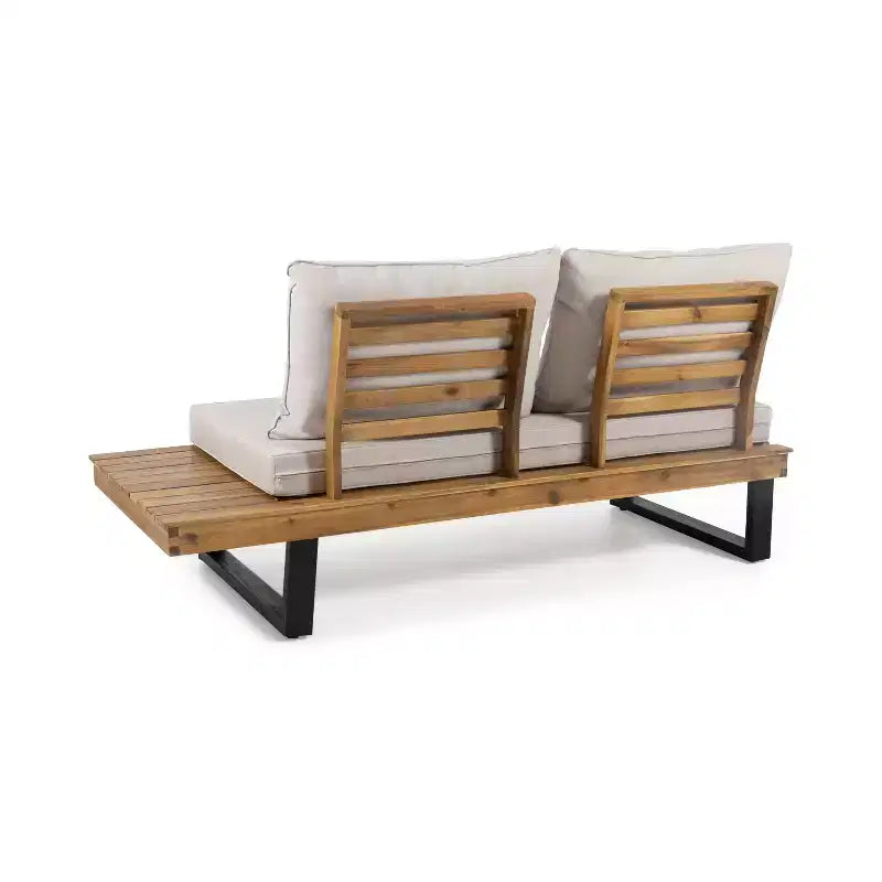 L-shape Outdoor Sectional Sofa Set Patio Leisure Lounge Set Garden Conversation Seating Set with Coffee Table & Water Resistant Cushion - ModernLuxe