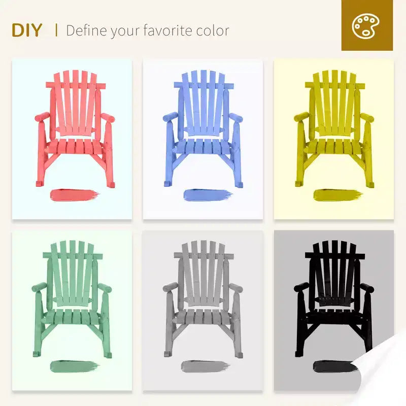 Outsunny Wooden Rocking Chair, Indoor Outdoor Porch Rocker with Slatted Design, High Back for Backyard, Garden