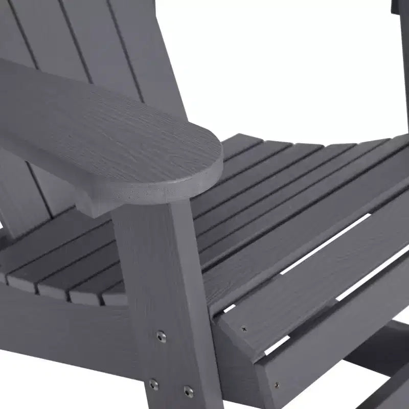 Flash Furniture Savannah All-Weather Poly Resin Wood Adirondack Rocking Chair with Rust Resistant Stainless Steel Hardware