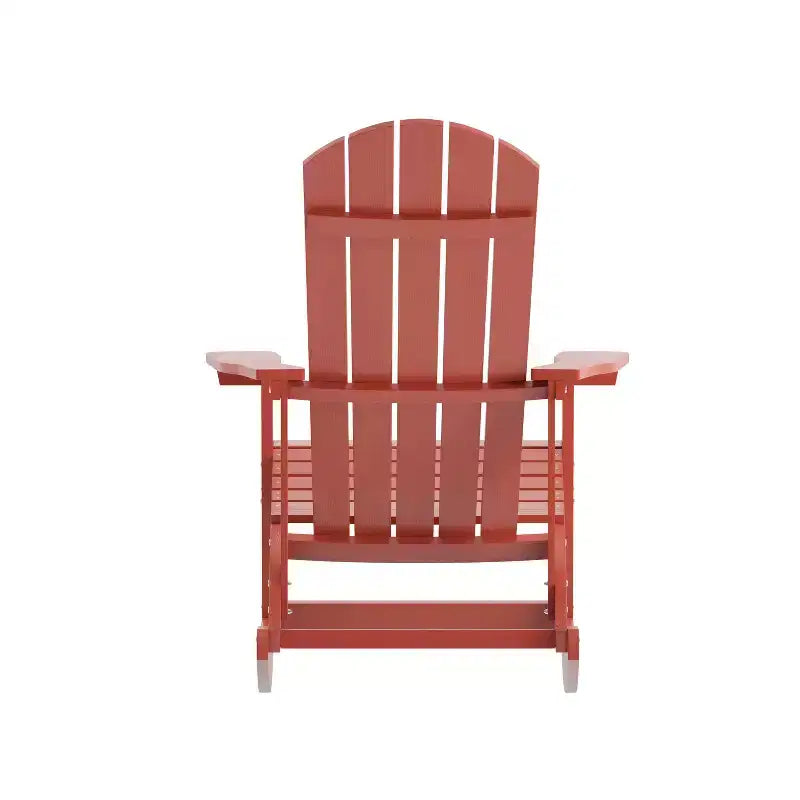 Flash Furniture Savannah All-Weather Poly Resin Wood Adirondack Rocking Chair with Rust Resistant Stainless Steel Hardware
