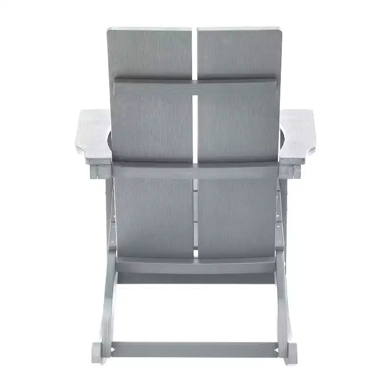 Emma and Oliver Modern All-Weather Poly Resin Adirondack Rocking Chair for Indoor/Outdoor Use