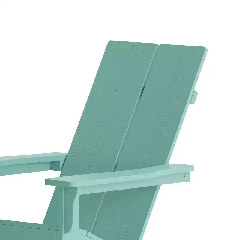 Emma and Oliver Set of 2 Modern All-Weather Poly Resin Adirondack Rocking Chairs for Indoor/Outdoor Use