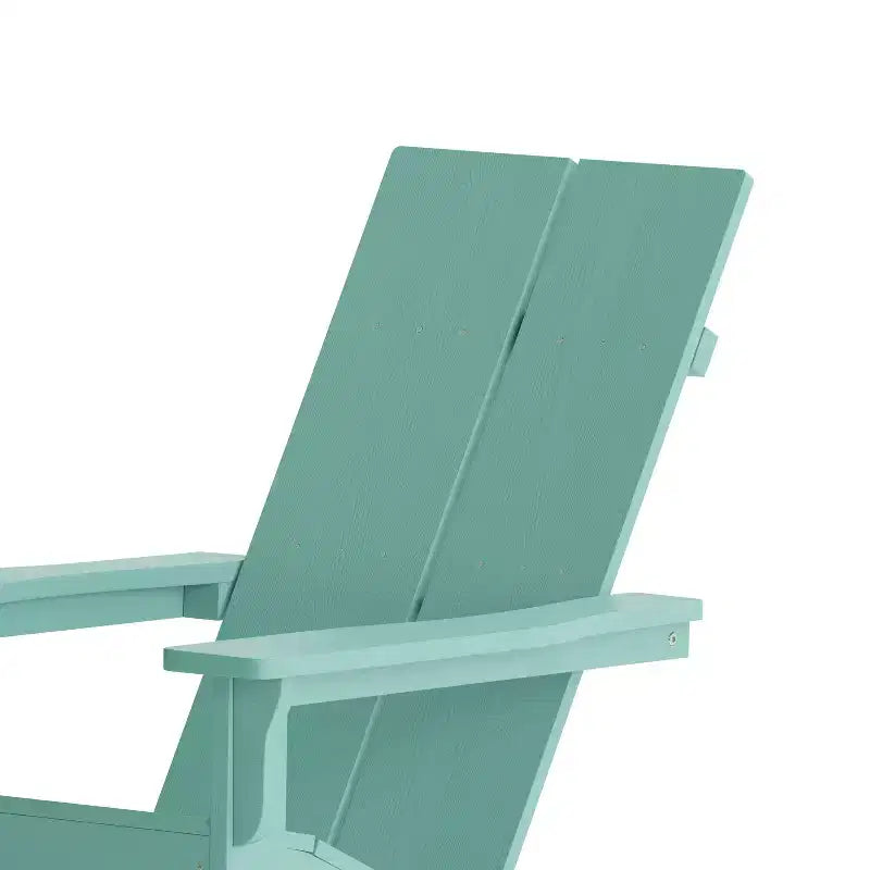 Flash Furniture Finn Modern Commercial Grade All-Weather 2-Slat Poly Resin Rocking Adirondack Chair with Rust Resistant Stainless Steel Hardware - Set of 2