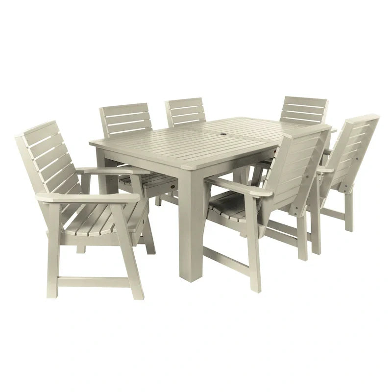 HIGHWOOD PROFESSIONAL 7- Piece Outdoor Dining Set 42x72