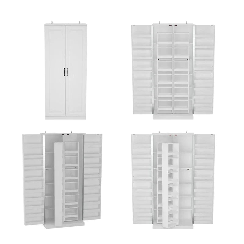 Organisateur de cuisine polyvalent : Meuble compact de 80 cm avec rangement intelligent