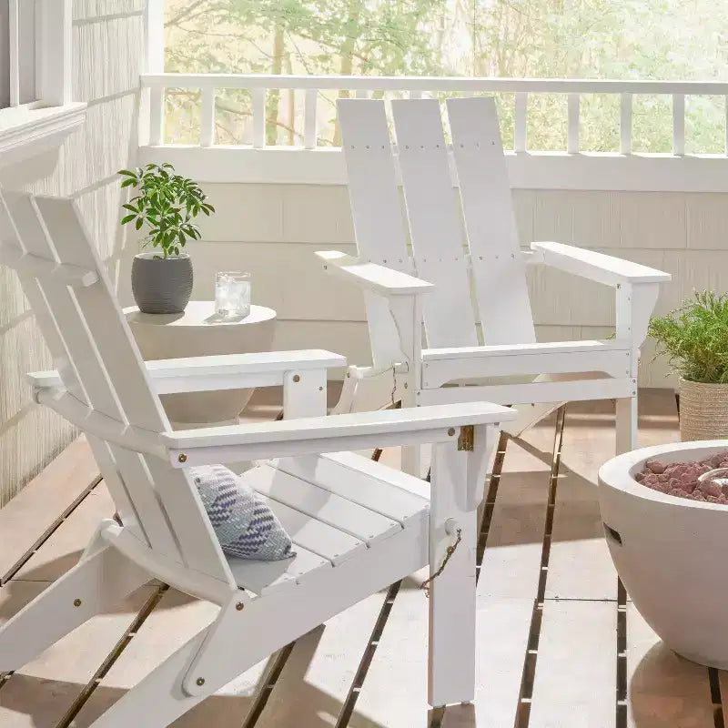 2pk Zuma Outdoor Acacia Wood Foldable Adirondack Chairs - Christopher Knight Home