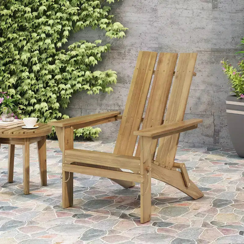 Zuma Outdoor Acacia Wood Foldable Adirondack Chair - Christopher Knight Home