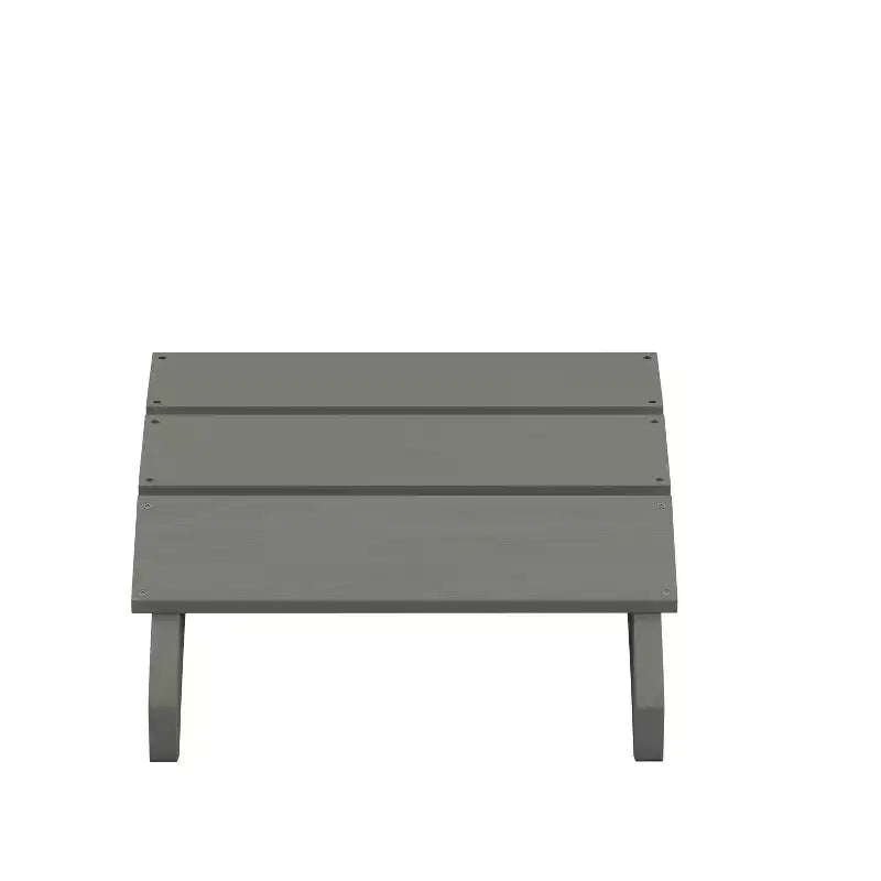 Emma and Oliver Indoor/Outdoor Poly Resin Adirondack Style Ottoman