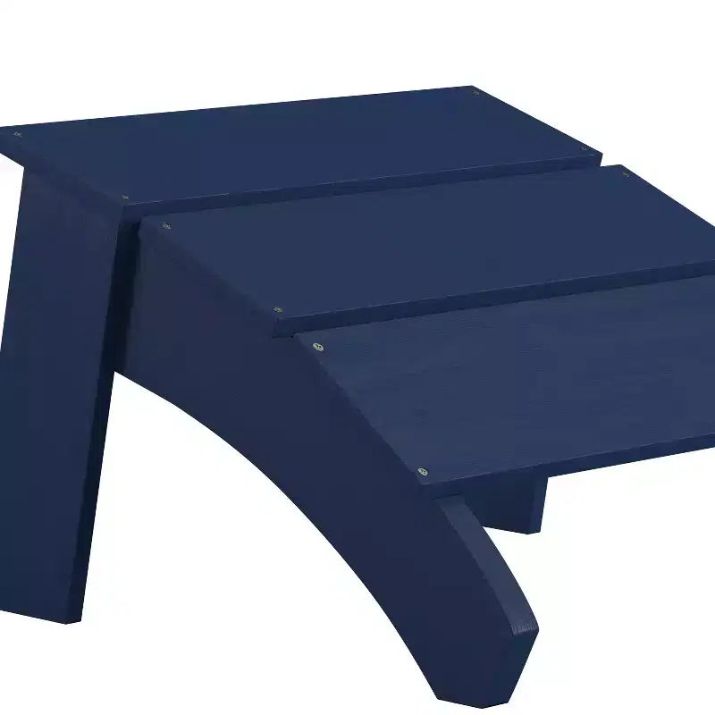 Emma and Oliver Indoor/Outdoor Poly Resin Adirondack Style Ottoman