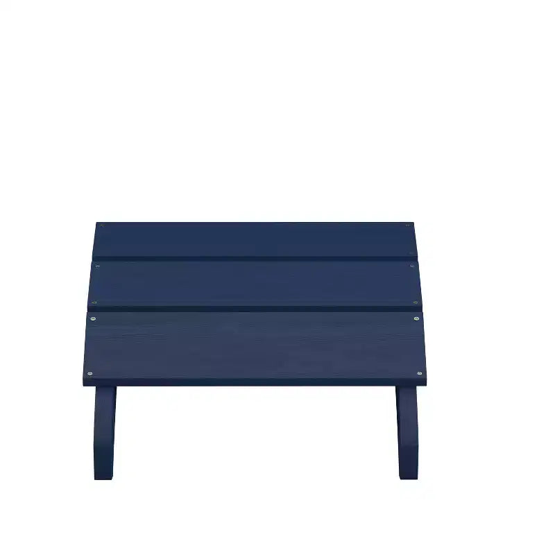 Emma and Oliver Indoor/Outdoor Poly Resin Adirondack Style Ottoman