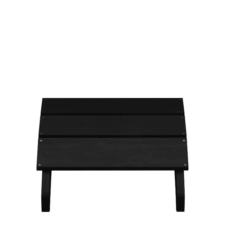 Emma and Oliver Indoor/Outdoor Poly Resin Adirondack Style Ottoman