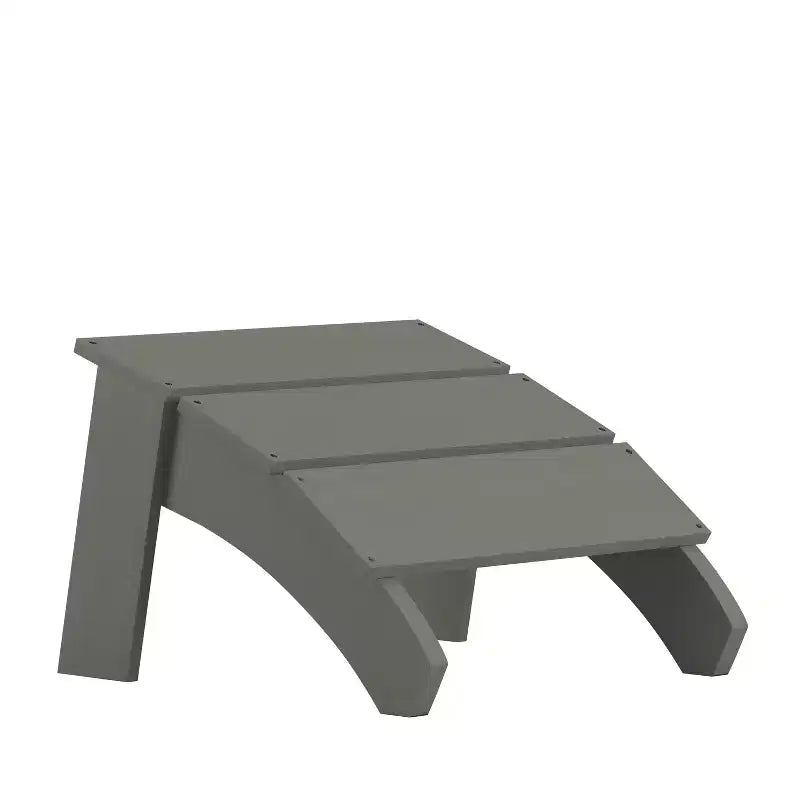 Emma and Oliver Indoor/Outdoor Poly Resin Adirondack Style Ottoman