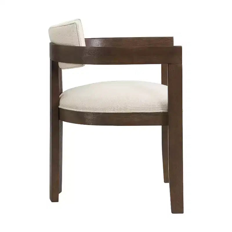 Christopher Knight Home Shankar Modern 5 Piece Round Dining Table Set with Rubberwood Upholstered Chairs