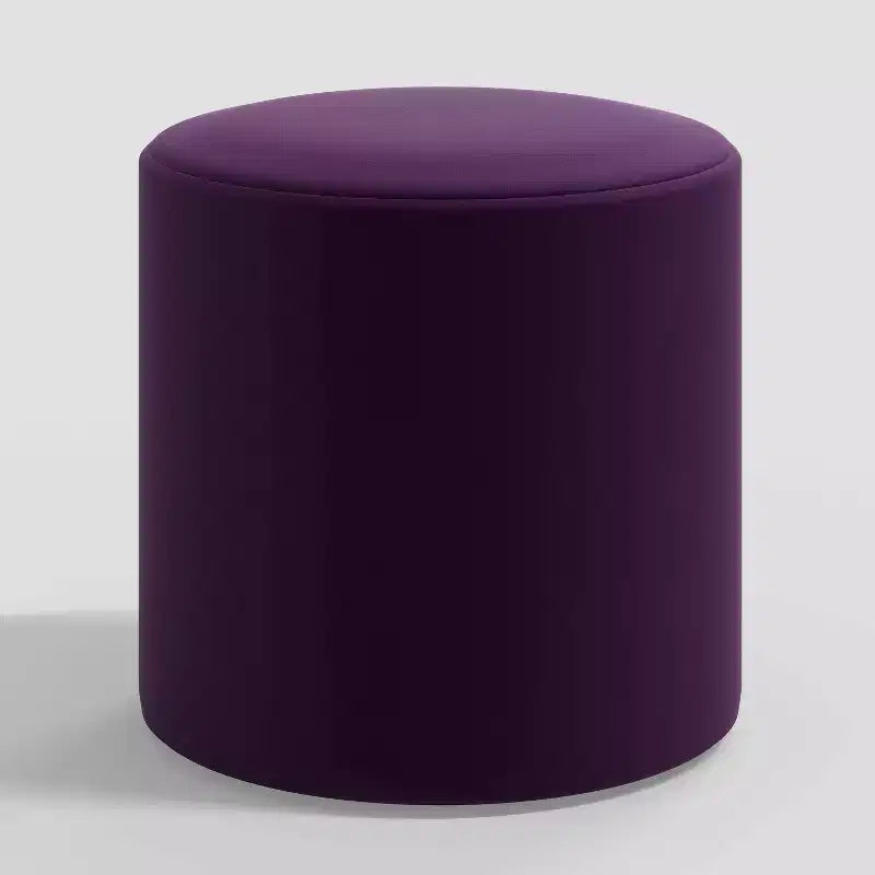 Pouf rotondo Thalia Skyline Furniture in velluto