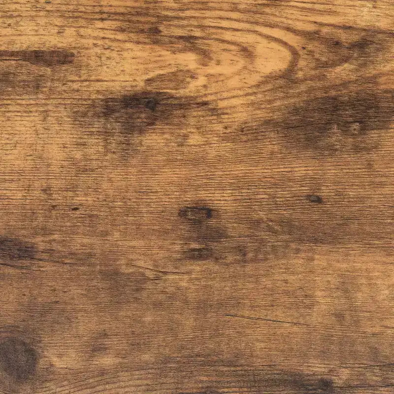 Tavolino a C in legno e metallo, marrone