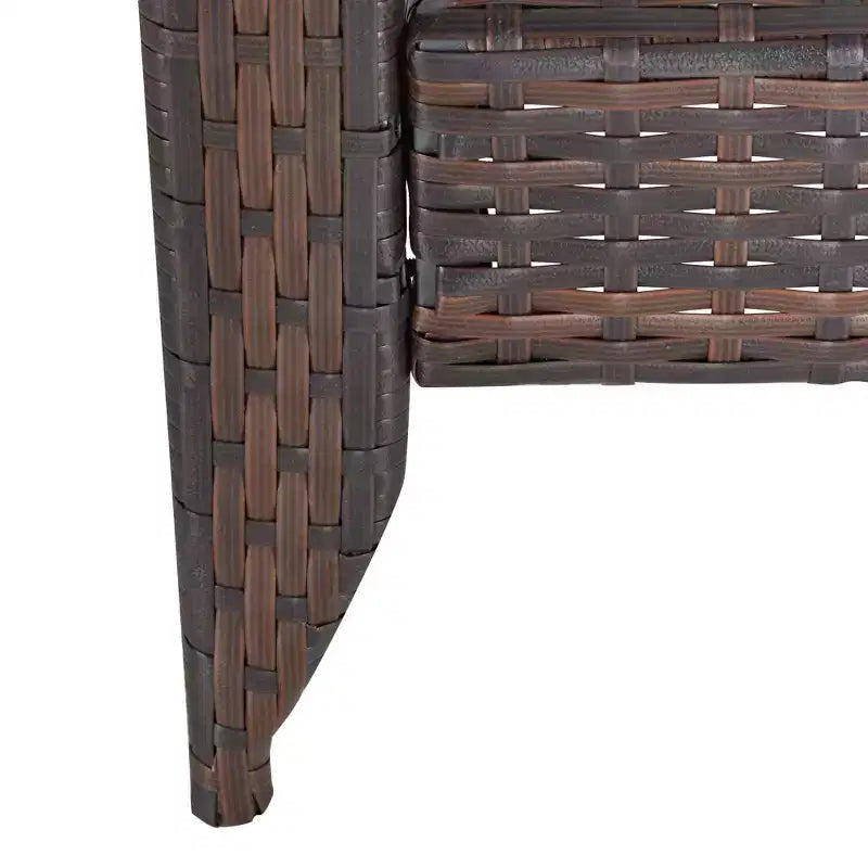 Outsunny Patio Adirondack Chair with All-Weather Rattan Wicker, Soft Cushions, Tall Curved Backrest for Deck or Garden