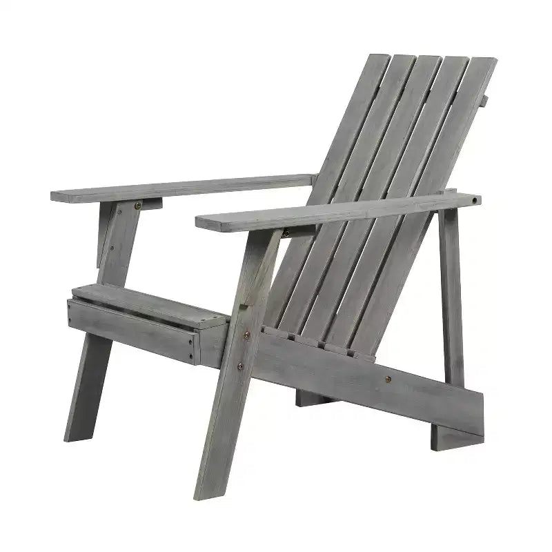 Irving Outdoor Patio Modern Acacia Wood Adirondack Chair - JONATHAN Y