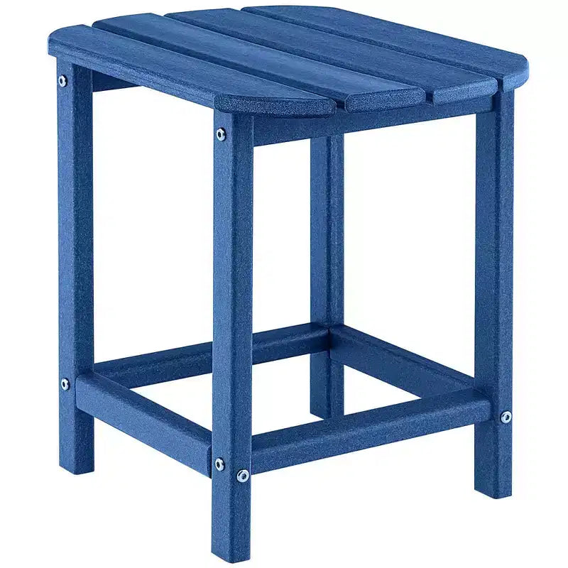 Costway 18'' Patio Adirondack Side Table Weather Resistant HDPE Garden Grey/Black/Navy