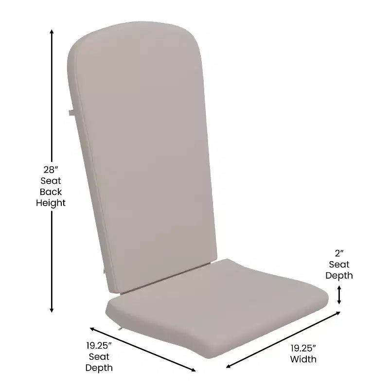 Emma and Oliver Set of Two All-Weather Poly Resin Folding Adirondack Chairs for Indoor/Outdoor Use