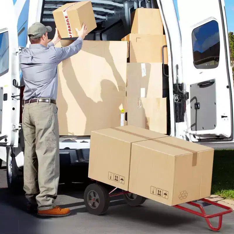 Carrello a mano per impieghi gravosi 300 kg con piastra di carico pieghevole