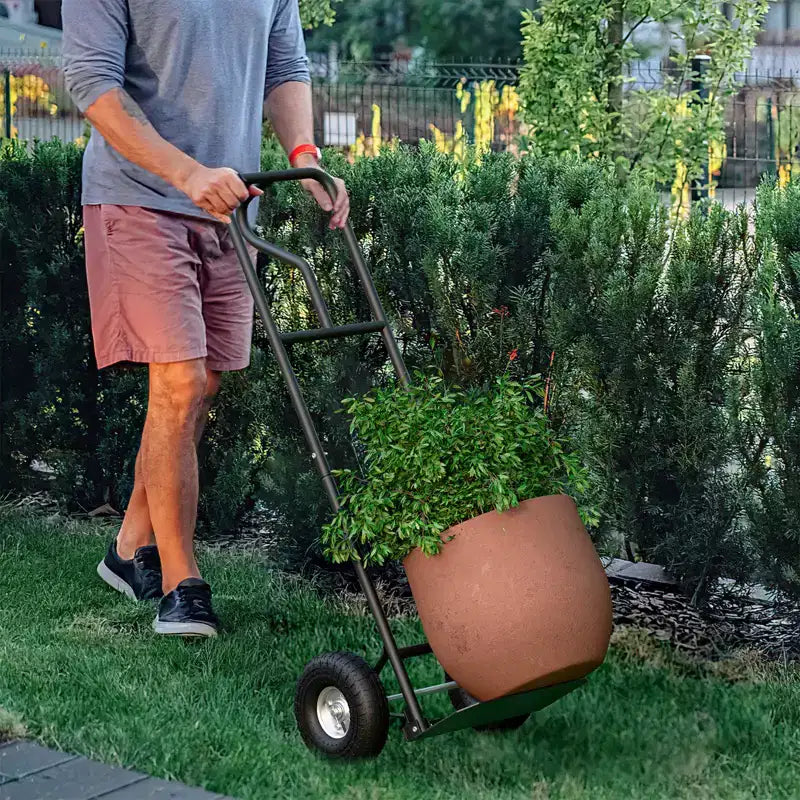 Carrello a mano per impieghi gravosi 300 kg con piastra di carico pieghevole