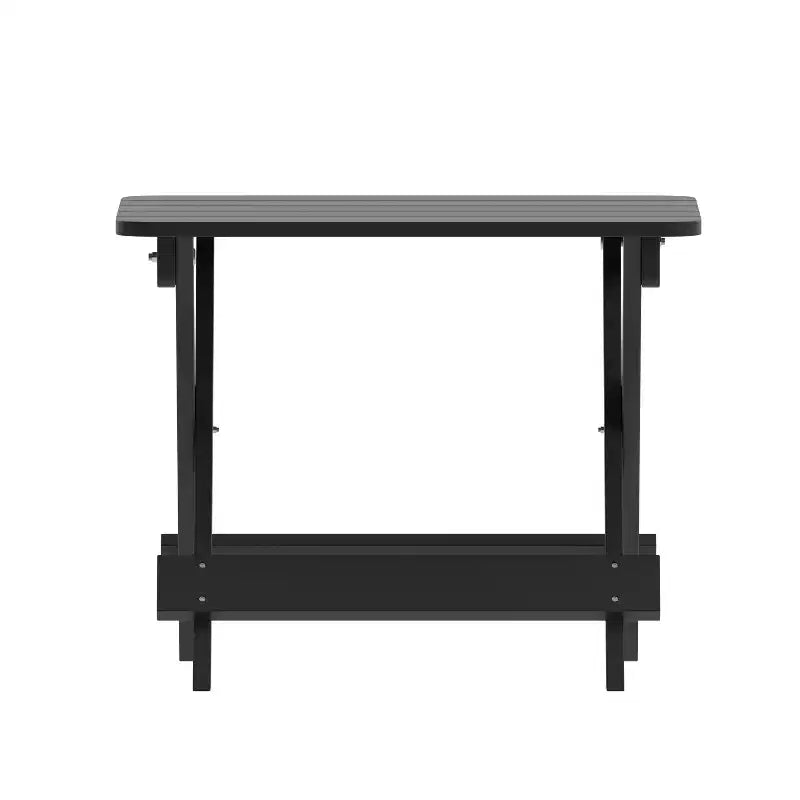 Flash Furniture Halifax Outdoor Folding Side Table, Portable All-Weather HDPE Adirondack Side Table
