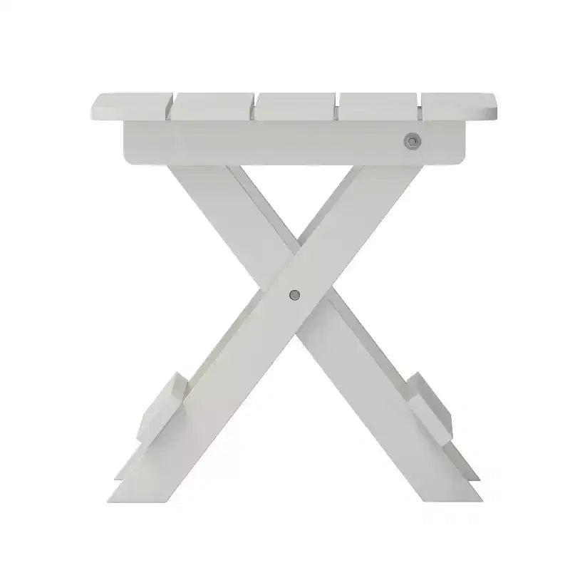 Flash Furniture Halifax Outdoor Folding Side Table, Portable All-Weather HDPE Adirondack Side Table