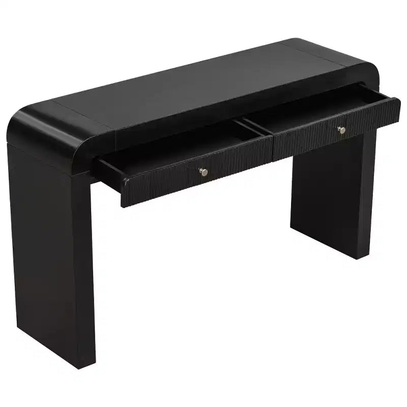 Whisen Rustic Console Table Entryway Table Side Table with Fluted Drawer Front
