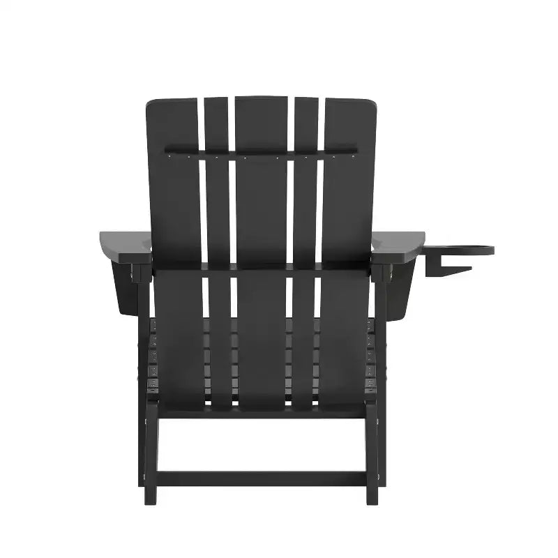 Flash Furniture Halifax Adirondack Chair with Cup Holder, Weather Resistant HDPE Adirondack Chair