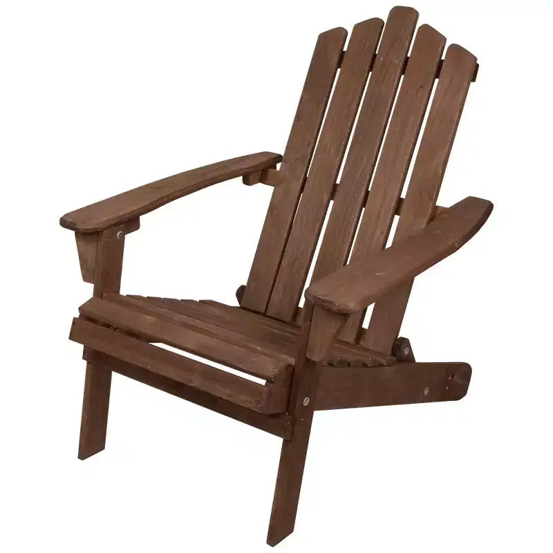 Northlight 36 Brown Classic Folding Wooden Adirondack Chair
