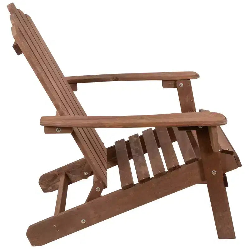 Northlight 36 Brown Classic Folding Wooden Adirondack Chair