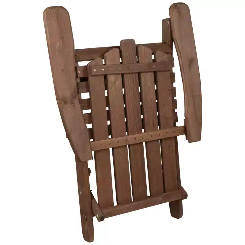 Northlight 36 Brown Classic Folding Wooden Adirondack Chair