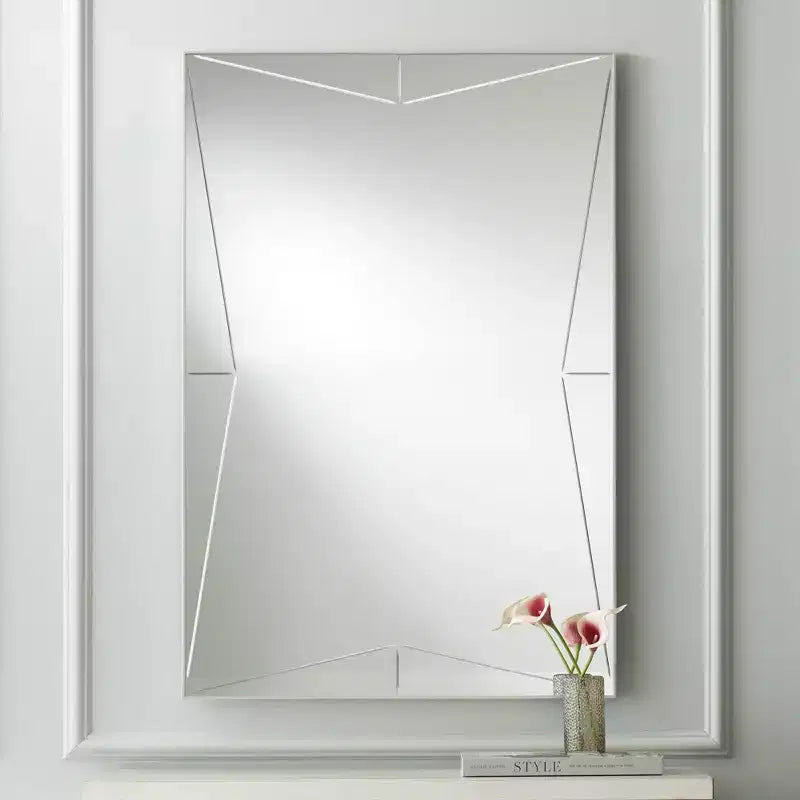 Specchio da Parete Rettangolare con Cornice in Ferro, 66 x 99 cm