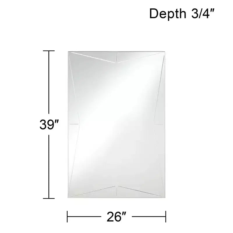 Specchio da Parete Rettangolare con Cornice in Ferro, 66 x 99 cm