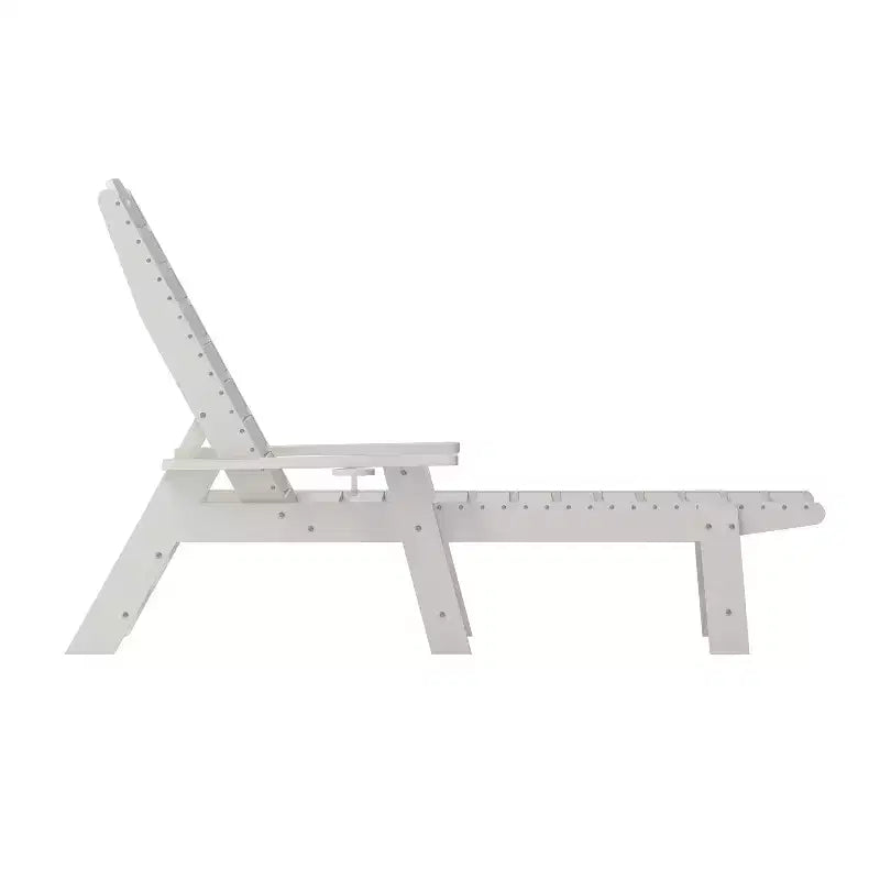 Bain de soleil Adirondack réglable Emma et Oliver en résine polymère avec porte-gobelet pivotant pour intérieur/extérieur