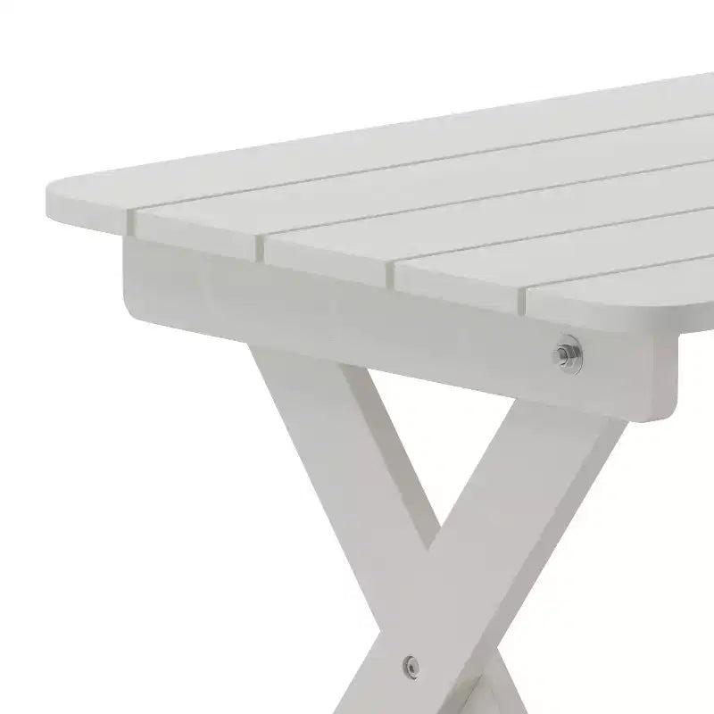 Emma and Oliver Portable Folding HDPE Adirondack Side Table for Indoor/Outdoor Use