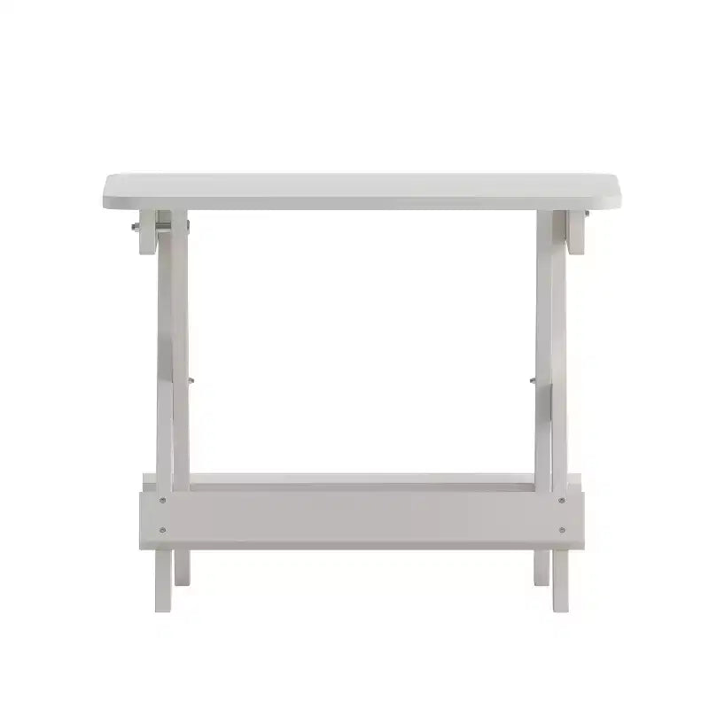 Emma and Oliver Portable Folding HDPE Adirondack Side Table for Indoor/Outdoor Use