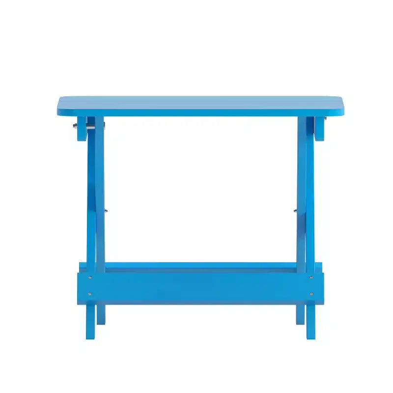 Emma and Oliver Portable Folding HDPE Adirondack Side Table for Indoor/Outdoor Use
