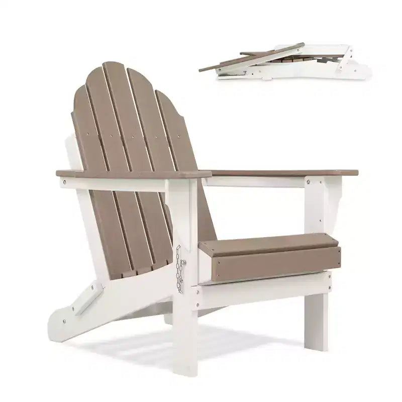 Aoodor HDPE Outdoor All-Weather Folding Adirondack Chair for Patio, Garden, Backyard, Deck Lawn Fire Pit 32'' (L) x 29'' (W) x 37'' (H)