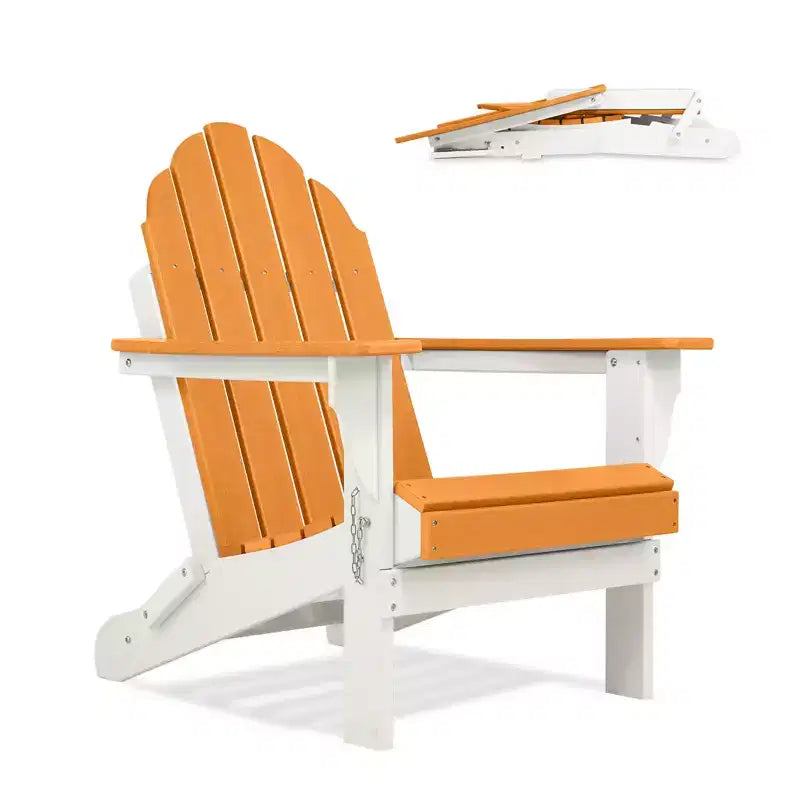 Aoodor HDPE Outdoor All-Weather Folding Adirondack Chair for Patio, Garden, Backyard, Deck Lawn Fire Pit 32'' (L) x 29'' (W) x 37'' (H)