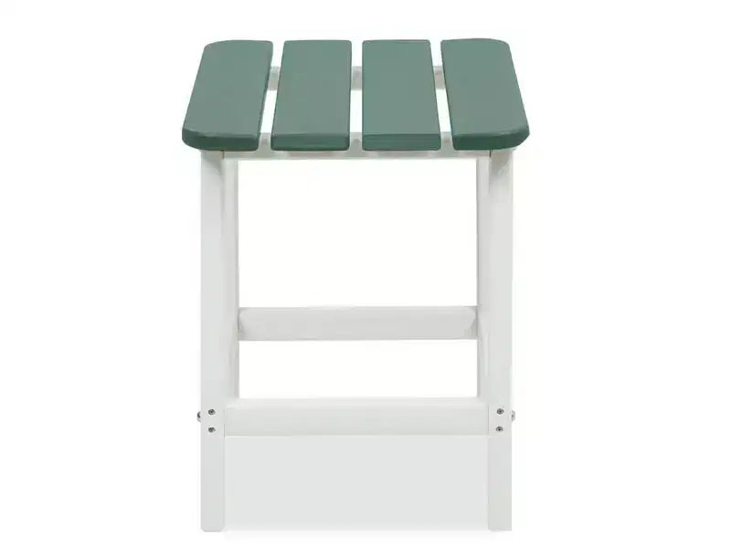Aoodor Adirondack Square Outdoor Side Table for Patio, 19'' HDPE Outdoor Side Tables, Weather Resistant End Table for Patio, Backyard, Pool